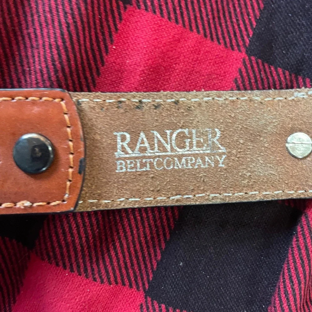 Ranger Belt Company Kids Western Star Rhinestone Cowhide Leather‎ Belt Size 28